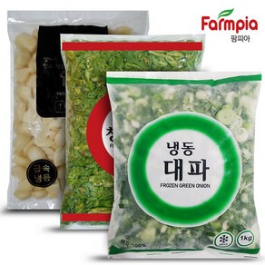 냉동 대파 1kg+냉동 알마늘 1kg+냉동 청양고추 1kg/양념장/소스, 2개