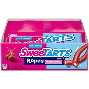 SweeTARTS Soft and Chewy Ropes Chey Punch 3.0 OZ (Pa SweeTARTS 부드럽고 쫄깃한 로프 체리 펀치 3.0 OZ (12개 팩, 12개, 85g