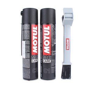 MOTUL 모튤 체인루브 로드+체인클린 400ml 세트 C1/C2 방청제+크리너+브러쉬 세트/곰스피드