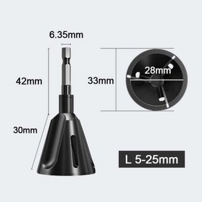 디버링 텅스텐 스틸 챔퍼 스레드 트리머 합금 버 제거 나사 로드 볼트 도구, L, 2) L, 1개