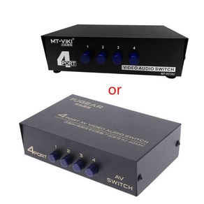 4- 웨이 AV 스위치 RCA Switche 4 in 1 Out Composite Video L/R 오디오 신호 선택기 DVD STB 게임 콘솔, 1개