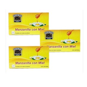 Honimans Manzanilla Con Miel (Chamomile Tea) 50 gs. 3pk 오르니만스 만자닐라 꼰 미엘 캐모마일 티 국화차, 3개, 3개입, 50g