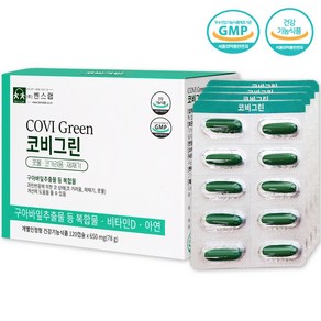 코비그린 650mg x120캡슐 1개월분 (벤두381 구아바잎추출물) 콧물 코가려움 재채기 면역, 120정, 3개