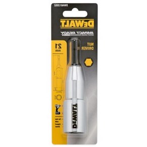 DeWALT 17mm 롱비트소켓 강화샹크 강한내구성 넛드라이버 엔진정비 공업사, 1개