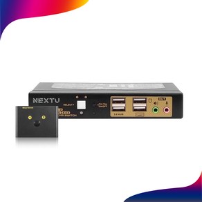 넥스트 NEXT-8002KVM-DP UHD 4K 디스플레이포트 2:1 USB DP KVM 스위치 하나의 콘솔로 2대의 PC 제어, 1개