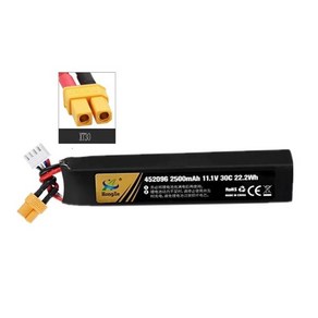 에어소프트 BB 에어 피스톨 전기 총 부품용 물총 11.1V 3S 2500mAh 30C 452096 LiPo 배터리 T/Tamiya/XT30 플매트 카펫 러그, [02] 쿠팡옵 1Pcs With XT30