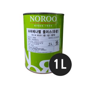 노루페인트 철재 목재 간판 가구용 유성페인트 슈퍼에나멜 플러스 1L, 순청색 무광, 1개