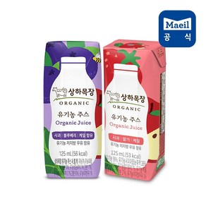 매일우유 매일 상하목장 유기농 혼합 사과블루베리케일 주스 125ml 24팩+사과딸기케일 24팩, 단품없음