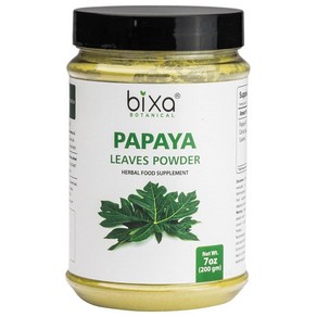 Bixa BOTANICAL 파파야 잎 파우더 (Caica Papaya)  아유르베다 허브 에이전트 허브 보충제 (200g/7온스), Bixa BOTANICAL 파파야 잎 파우더 (Cai, 200g, 1개