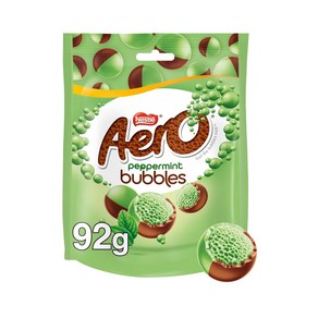 Oiginal Aeo Bubbles Peppemint Pouch Impoted F 영국 영국산 오리지널 에어로 버블 페퍼민트 파우치 영국 초콜릿 네슬레 에어로 버블 페퍼민, 102g, 1개