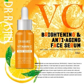 DR.RASHEL 30ml Vitamin C Seum Liquid Bightening Dak-Cicle Anti-Puffiness Hyaluonic Acid Anti-ag, 1개