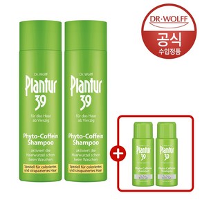 플란투어 39 파이토-카페인 샴푸(염색 모발용)250ml x2 +샴푸 20ml 2개 증정, 500ml