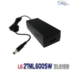 19V2.0A 2.1A LG 27ML600SW모니터호환 국산 어댑터, 어댑터 + AC 원코드 1.0m, 1개