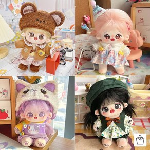 아이돌 인형 무속성 솜인형 20cm 옷 풀세트, 1세트, 사탕봉봉SET(솜깅)