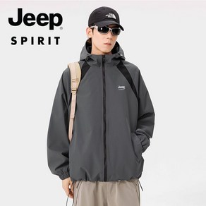 JEEP SPIRIT 남녀 공용 바람막이 아웃도어 재킷 데일리 후드 집업 캐주얼 패션 JPHJ14A-J6066