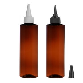 [허브스프레이샵] 플라스틱 에센스용기 모음10ml~400ml, 250ml, 각갈색용기 흰색캡, 1개