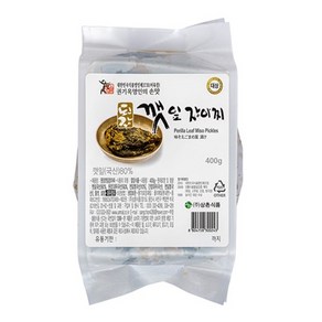 천일염에 재운 깻잎으로 만든 상촌식품 권기옥명인 웃말 된장깻잎 장아찌 400g