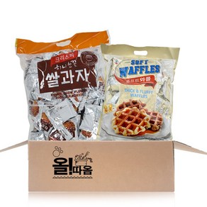 올따옴 대용량스낵 기획세트(크리스피 허니눈꽃 쌀과자920g 소프트와플575g), 1개, 920g