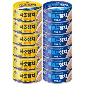 사조참치 135g 2종 12개(살코기참치6+마일드참치6), 1개