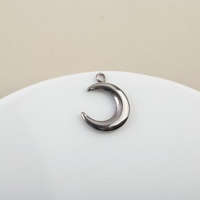 비즈아이 [8-004-10]써지컬스틸 펜던트 달/미니 11x14mm 1개