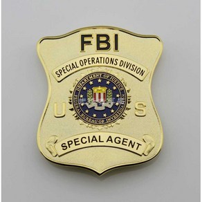 미국 경찰 뱃지 USA FBI 브로치 코스프레 역할극 애니