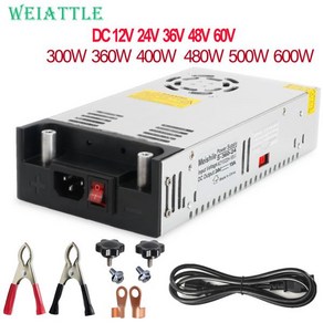 스위칭 전원 공급 장치 SMPS 변압기 AC 110V 220V DC 12V 24V 36V 48V 60V 5A 8A 10A 15A 20A 25A 30A 40A 50A 600W 480, 25) 36V - EU - 300W, 1개