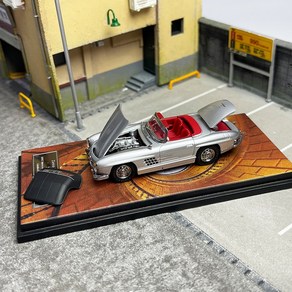 benz 300SL 1957년식 디스플레이 세트 1:64, 레드(인테리어레드), 1개