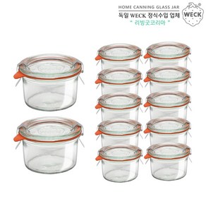 WECK 기본형200ml(No.751)고무링&클립 12개 세트, 상세페이지 참조