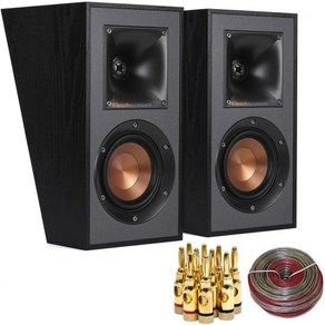 Klipsch 레퍼런스 R41SA Dolby Atmos 고성능 혼 로드 엘리베이션 서라운드 스피커 쌍 바나나 플러그 5쌍 및 50피트 16인치 AWG 게이지 헤비 듀티 와이어