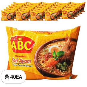 ABC 미 인스턴트 카리아얌 치킨커리향 75g, 40개