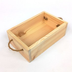 나무상자 로프 손잡이 원목 우드 박스 나무 상자 10t8 PE01, 11.직사각상자-기본형22x14x7.5cm, 1개