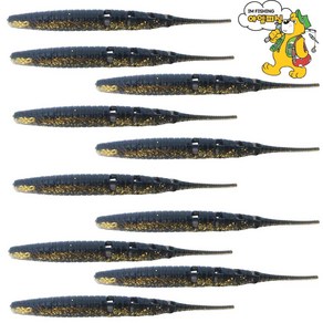 JRC 엘리게이터 유브이 8홀 쉐드 UV-HOLE SHAD4 1봉 10마리 광어 우럭웜