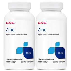 지앤씨 GNC 아연 50mg 250정 2개 185181