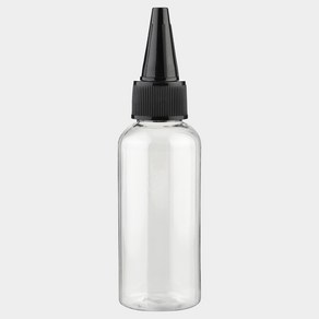 블랙 뾰족캡 투명 용기 50ml 플라스틱 화장품용기 공병 소분병 여행