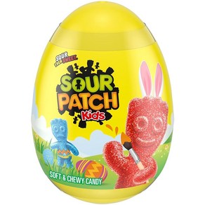 SOUR PATCH KIDS 부드럽고 쫄깃한 부활절 사탕 24.9g0.88온스 달걀 442937, 1개, 24.9g