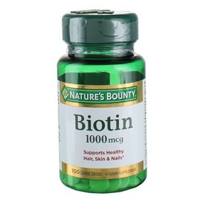 Natue's Bounty Biotin Vitamin Supplement Suppo Natue's Bounty 비오틴 비타민 보충제 세포 에너지와 건강한 모발 피부, 1개, 100정