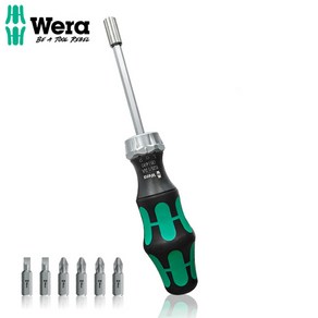 베라 WERA 마그네틱 비트 라쳇 드라이버 세트 KK27RA 073660 포지, 1개