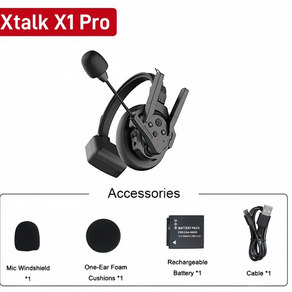 SYNCO Xtalk XPo 2.4Ghz 무선 헤드셋 인터컴 시스템, 1개, Xtalk XPo1