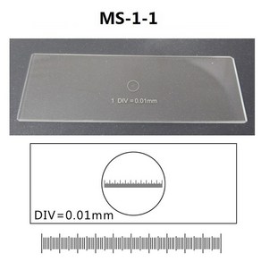경 교정 경 유리 슬라이드 레티클 눈금자 스테이지 다이얼 마이크로미터 생물 측정 교정 눈금자, 02 MS-1-1