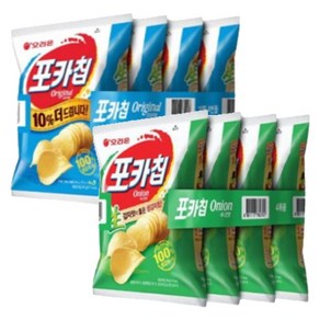 포카칩 오리지널 38g x 4p + 어니언 38g x 4p 세트, 1세트