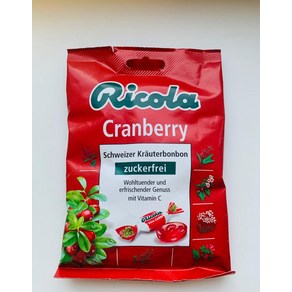 리콜라 허브캔디 무설탕 대용량 크린베리 Ricola 75g, 1개