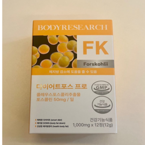 [정품]++바디리서치 다이어트 포스 PRO 프로 ((1000mg x 12정)), 1개