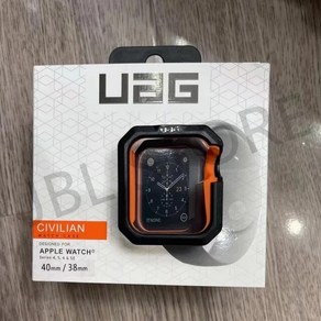 애플 아이워치 7 6 5 4/3 SE 커버용 UAG 견고한 군사 등급 보호 케이스 정품 38mm-40mm 44mm-42mm, 04 black oange