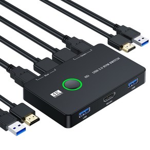 KVM 스위치 4KDISPLAY HDMI2.0 호환 어댑터 프로젝터 프린터 Sharer USB3.0