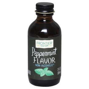 Fontie Co-op Oganic Peppemint Flavo 2 Ounce Fontie Co-op 오가닉 페퍼민트 향 2온스 유리 병 무알콜 베이킹 커피, 159ml, 1개