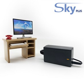대한민국 SKYPLUS 어댑터 [전원코드일체형] 27MK430H 엘지 모니터 19V, 1개, 블랙