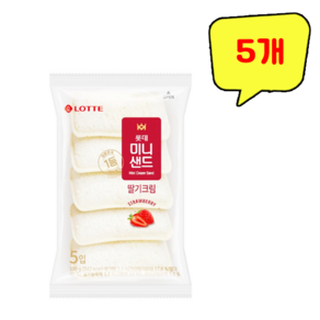 롯데 미니딸기샌드, 5개, 100g