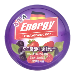 슈멜츠 에너지 포도당 캔디 혼합맛, 33g, 5개