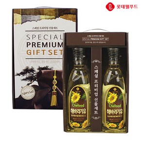 기름선물 롯데푸드 카놀라유(500ml-2개) 오일세트 명절선물세트 식용유 손잡이선물케이스, 500ml, 1세트