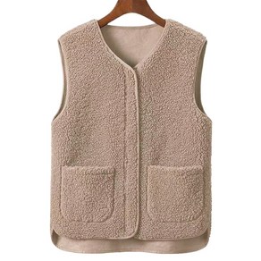 여성용 루즈핏 포켓 지퍼 뽀글이 조끼 Women's vest